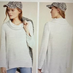ANTHROPOLOGIE MAEVE Risa HACCI tunic heather grey cowl tunic